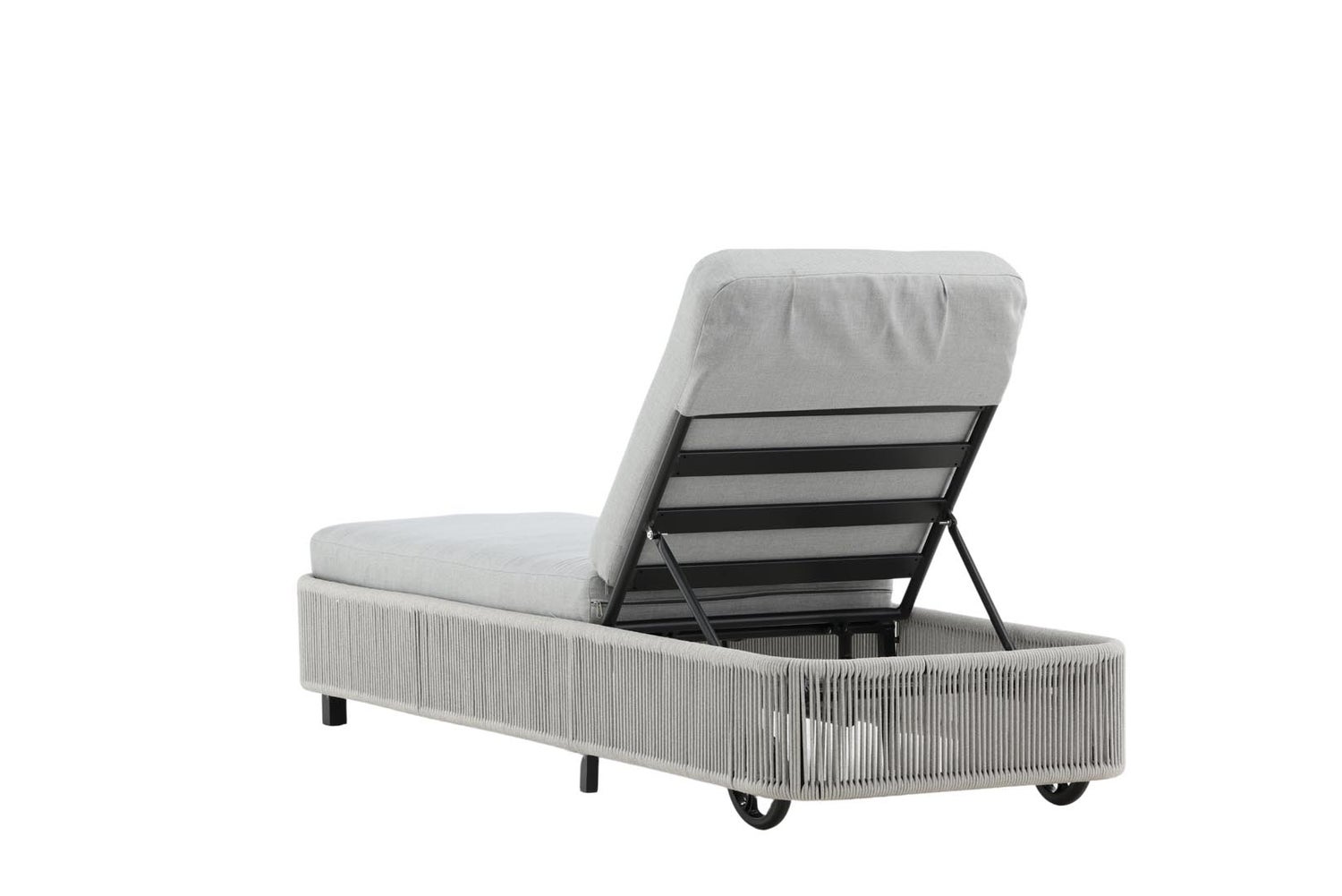 Virya ligstoel grijs, zwart. 75X205X32cm