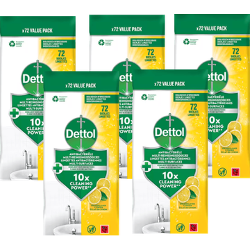 Dettol Doekjes Citrus 5 x 72 Stuks