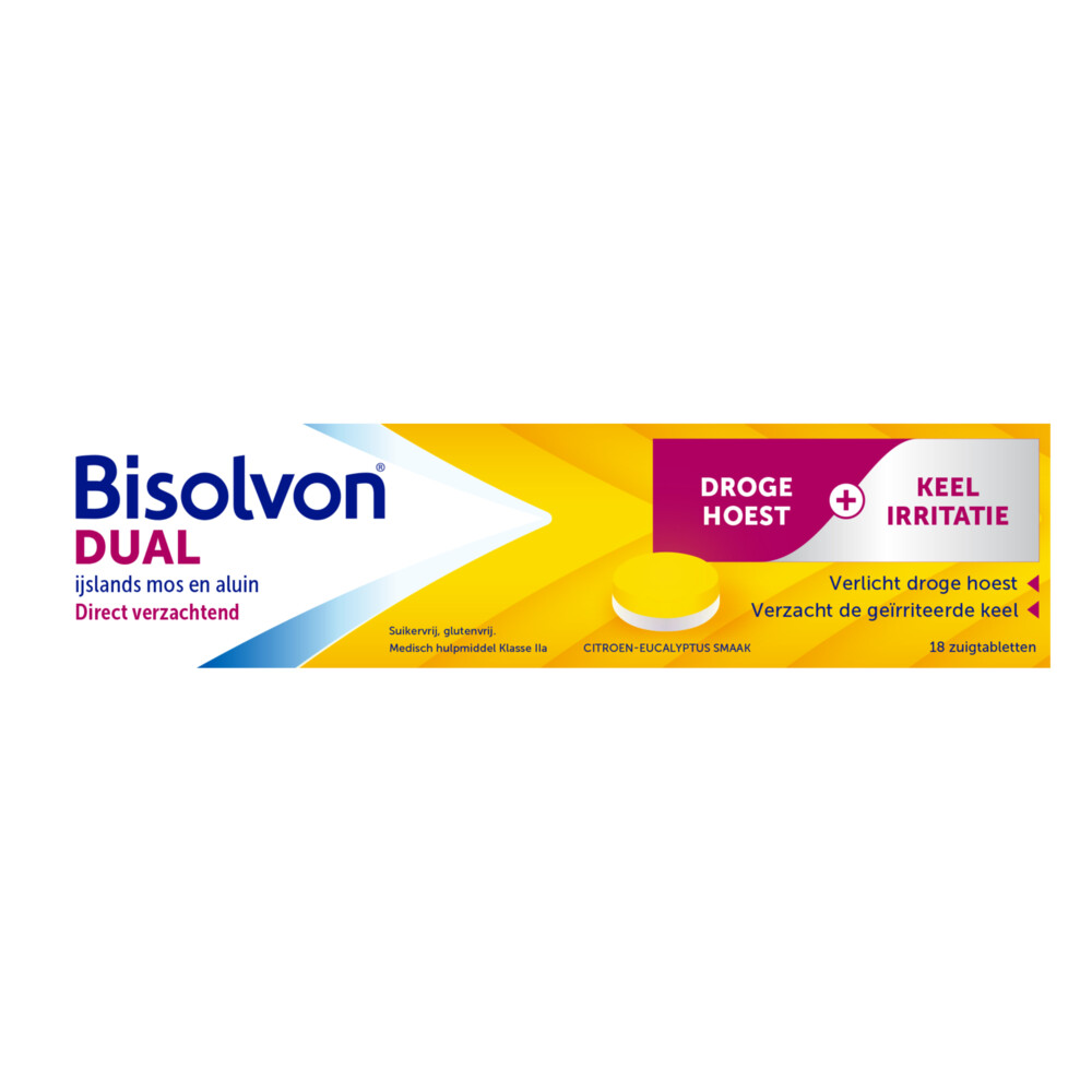 Bisolvon Dual IJslands Mos En Aluin18 tabletten