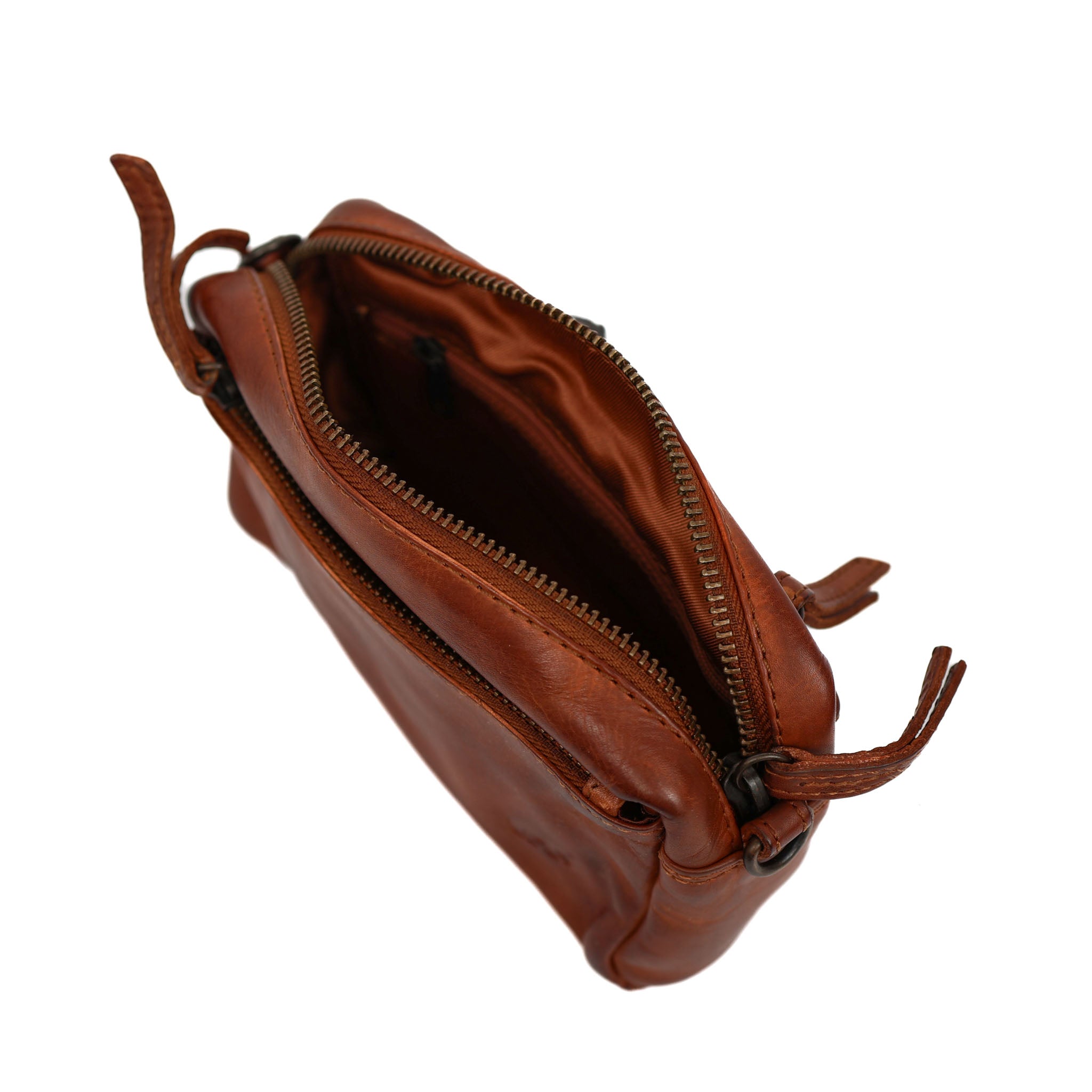 Mini schoudertasje 'Tamara' cognac Cognac