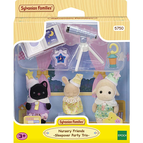 Sylvanian Families børnehavevenner - sleepover party trio