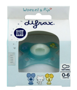 Difrax Woezel & Pip Fopspeen Natural 0-6 Maanden 1ST