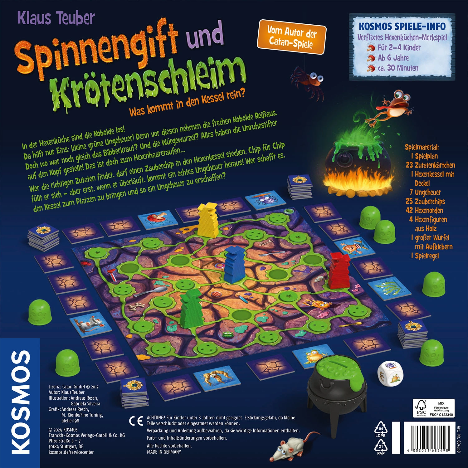 Brettspiel SPINNENGIFT UND KRÖTENSCHLEIM