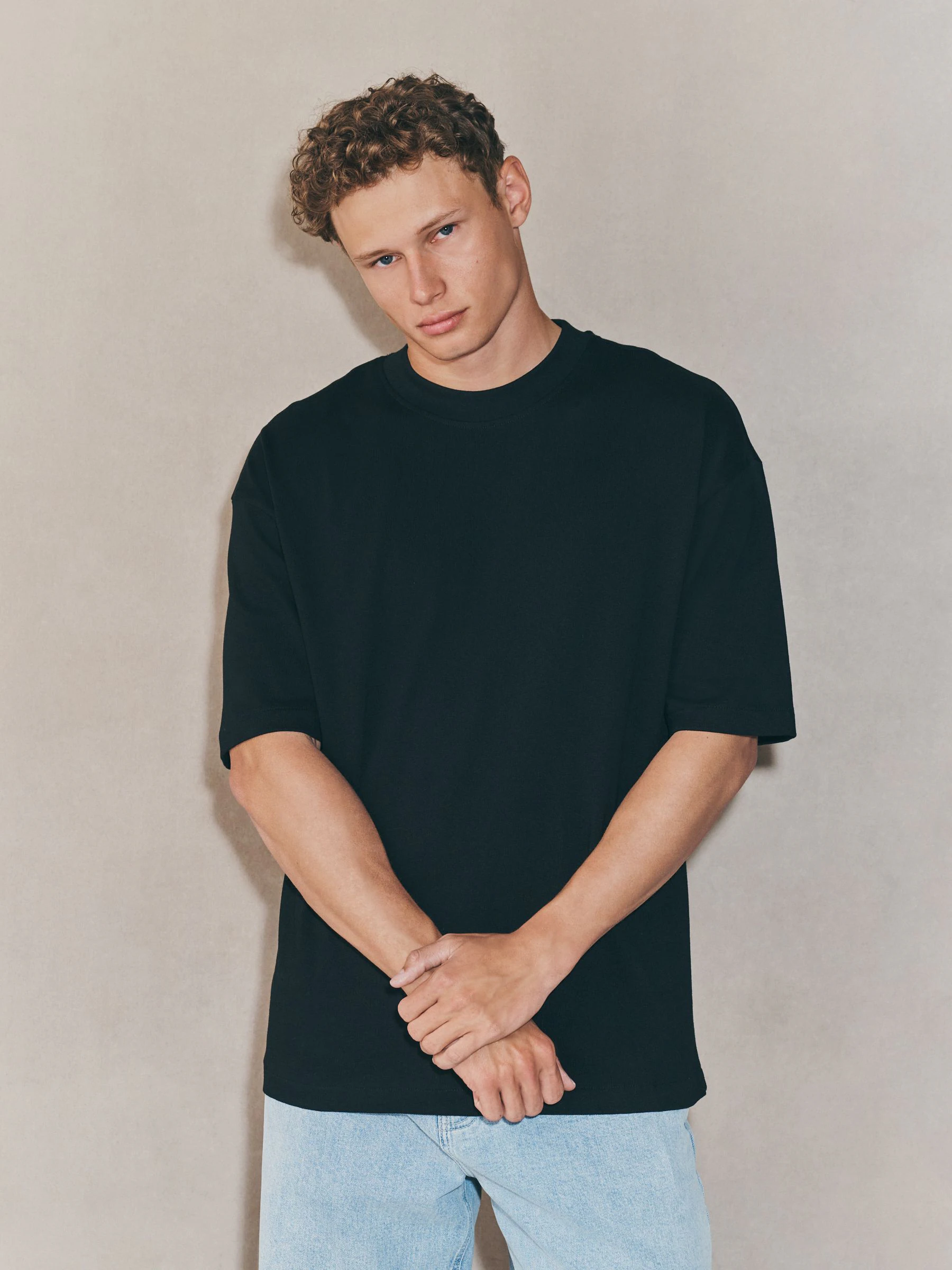 Zwart - Oversized maat. - EDIT zwaar T-shirt