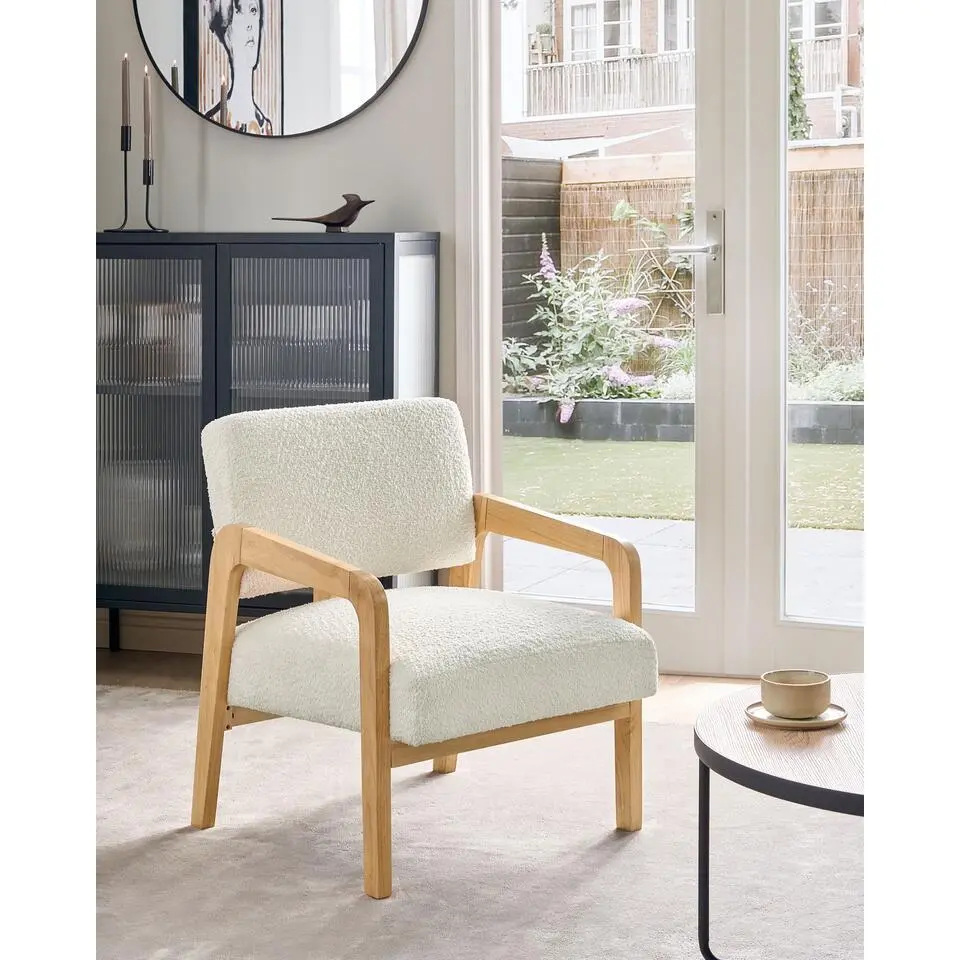 HJO - Fauteuil - Wit - Bouclé