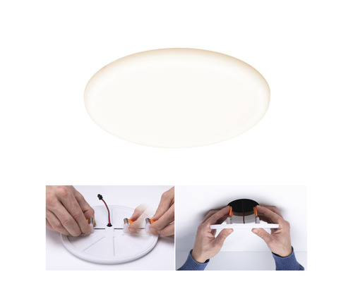 LED inbouwpaneel IP44 3-staps dimbaar 21W 1650 lm 3000K Ø 21,5 cm Inbouw Ø 0,45-19 cm Veluna VariFit satijn 230V