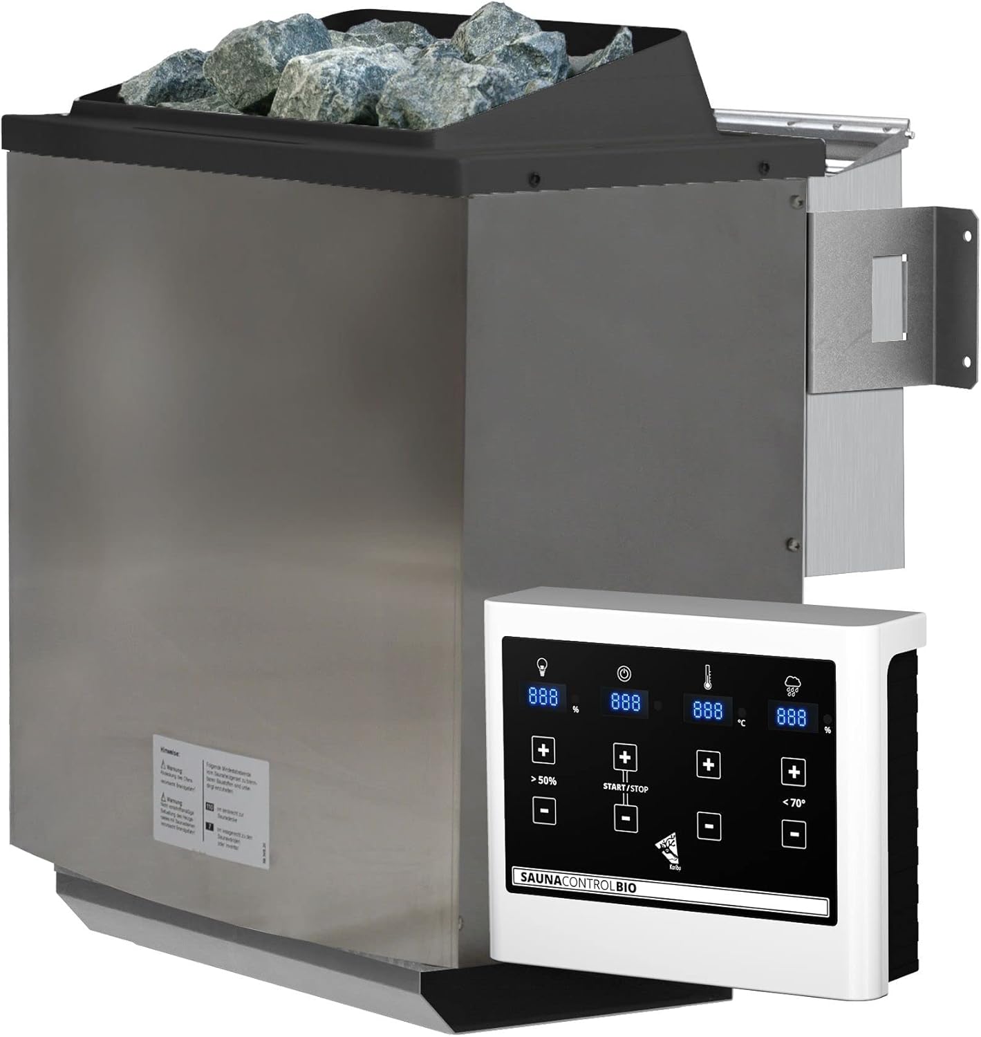 Saunaofen mit Steuerung inkl. Heizsteine 3,6kW, 4,5kW oder 9kW (9kW mit Biobetrieb Außensteuerung)