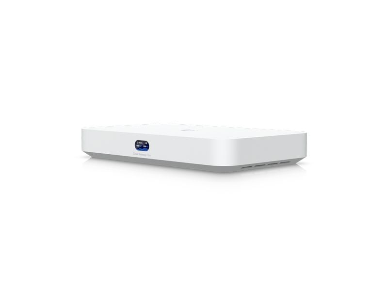 Ubiquiti Cloud Gateway Fiber Desktop-10G-Cloud-Gateway mit integriertem 4-Port-2,5-GbE-Switch, wählbarem NVR-Speicher und vollständiger UniFi-Anwendungsunterstützung