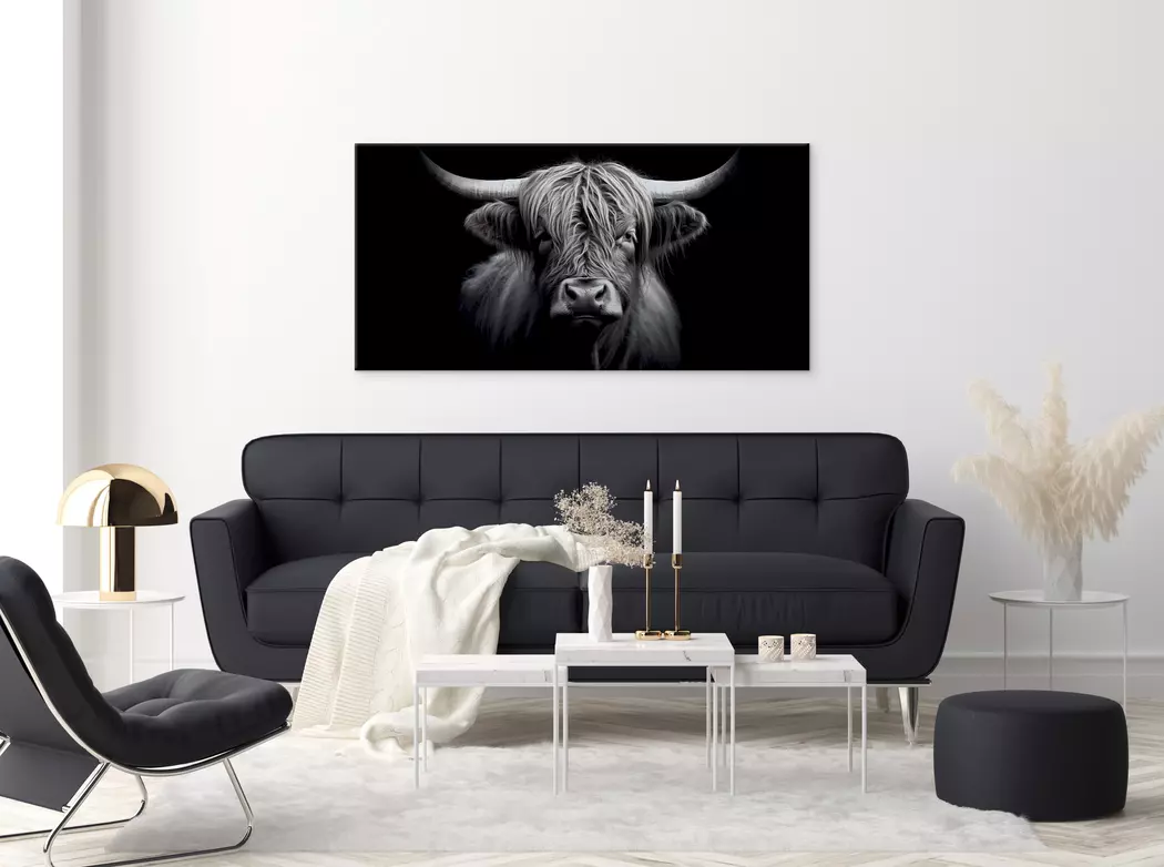 Wandbild 50 x 100 cm Highland Cattle II