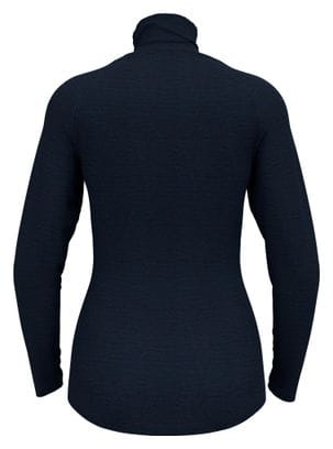 Baselayer Femme Odlo 1/2 Zip Performance Wool 150 Bleu