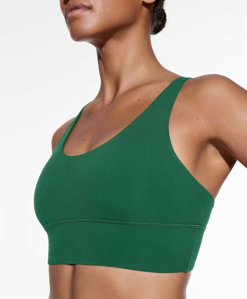 Sutiã esportivo com suporte médio para os seios.