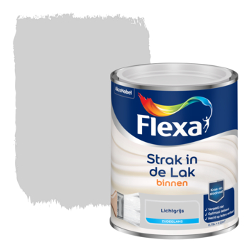 Flexa Strak in de Lak binnenlak zijdeglans lichtgrijs 750 ml