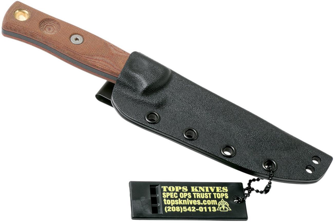 TOPS Fieldcraft 3.5 Mini BROS, Brown Micarta MBROS-01 bushcraftmes