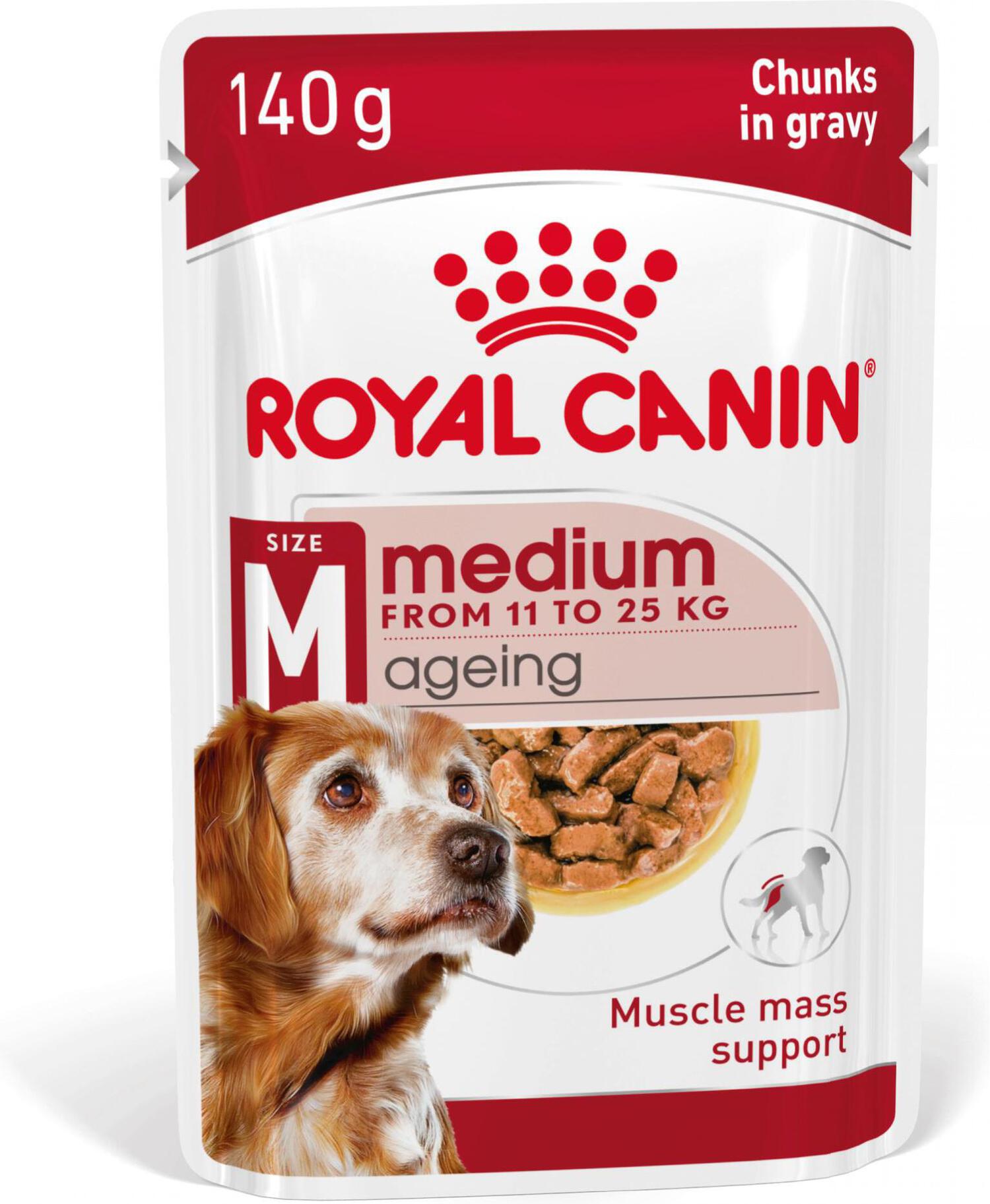 Royal Canin hondenvoer in saus Medium Ageing 140 g 10 stuks