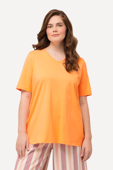 T-Shirts, 2er-Pack, V-Ausschnitt, Halbarm, Biobaumwolle