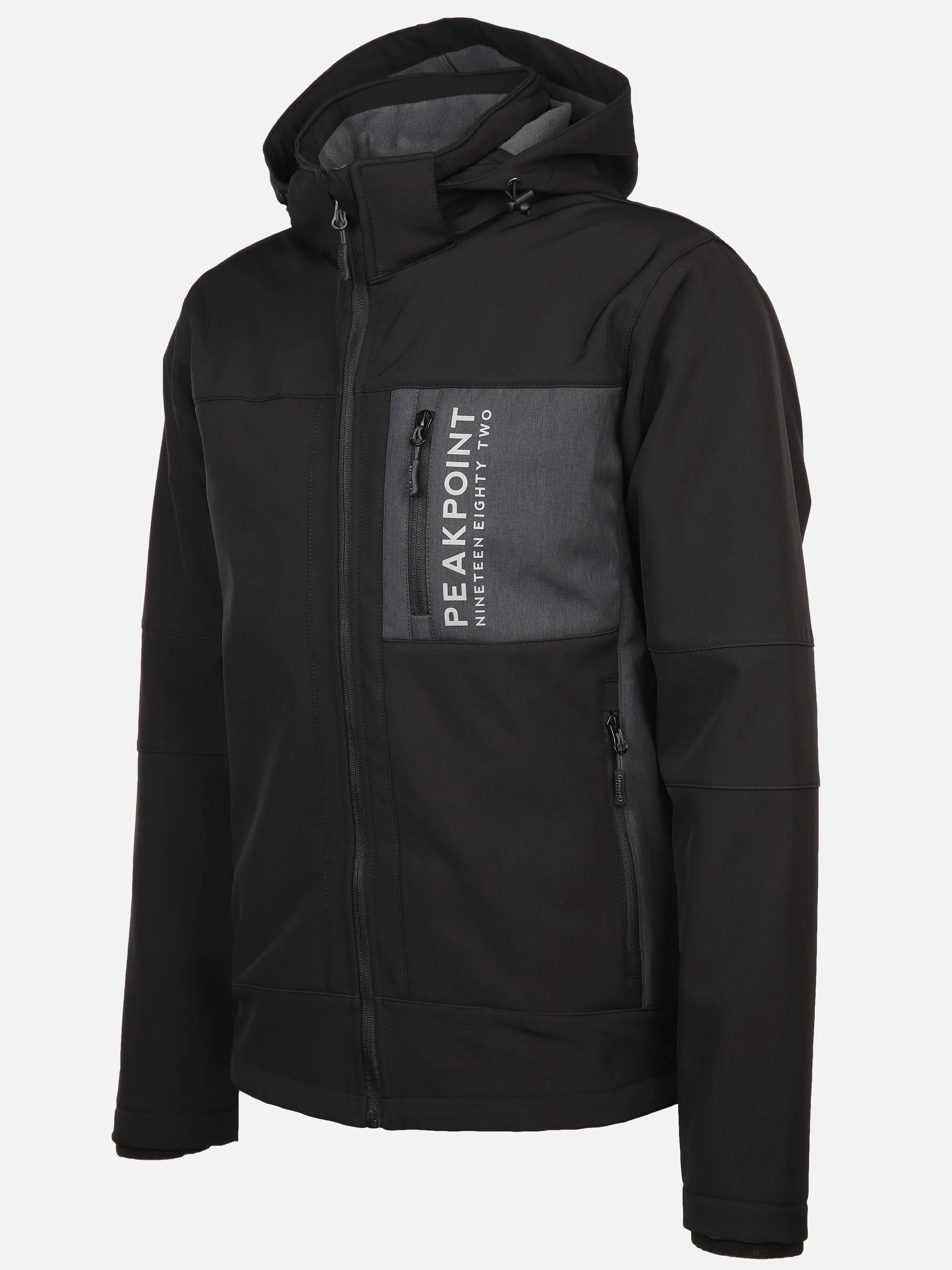 Herren Softshelljacke mit Kapuze