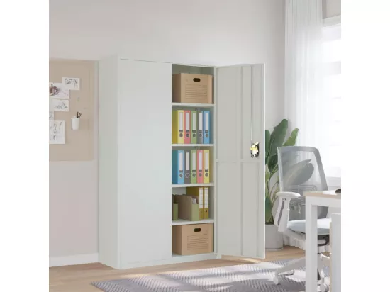 Classeur gris clair 105x40x180 cm acier