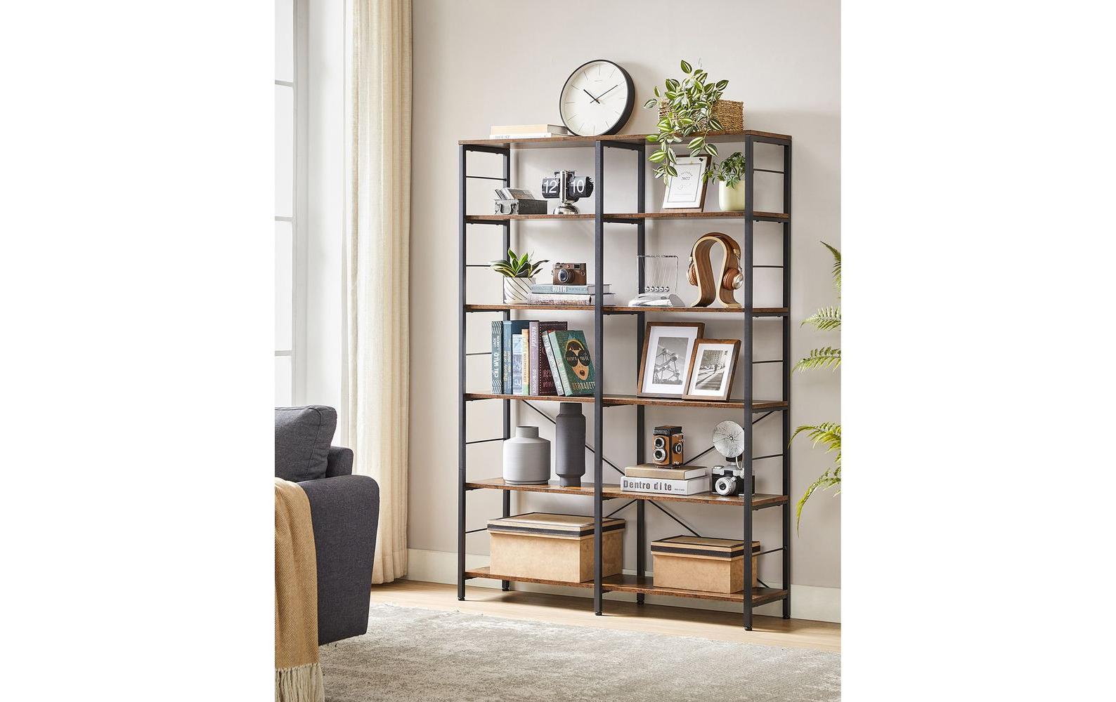 Regal Industrie-Design Braun/Schwarz<br>Wohnregal