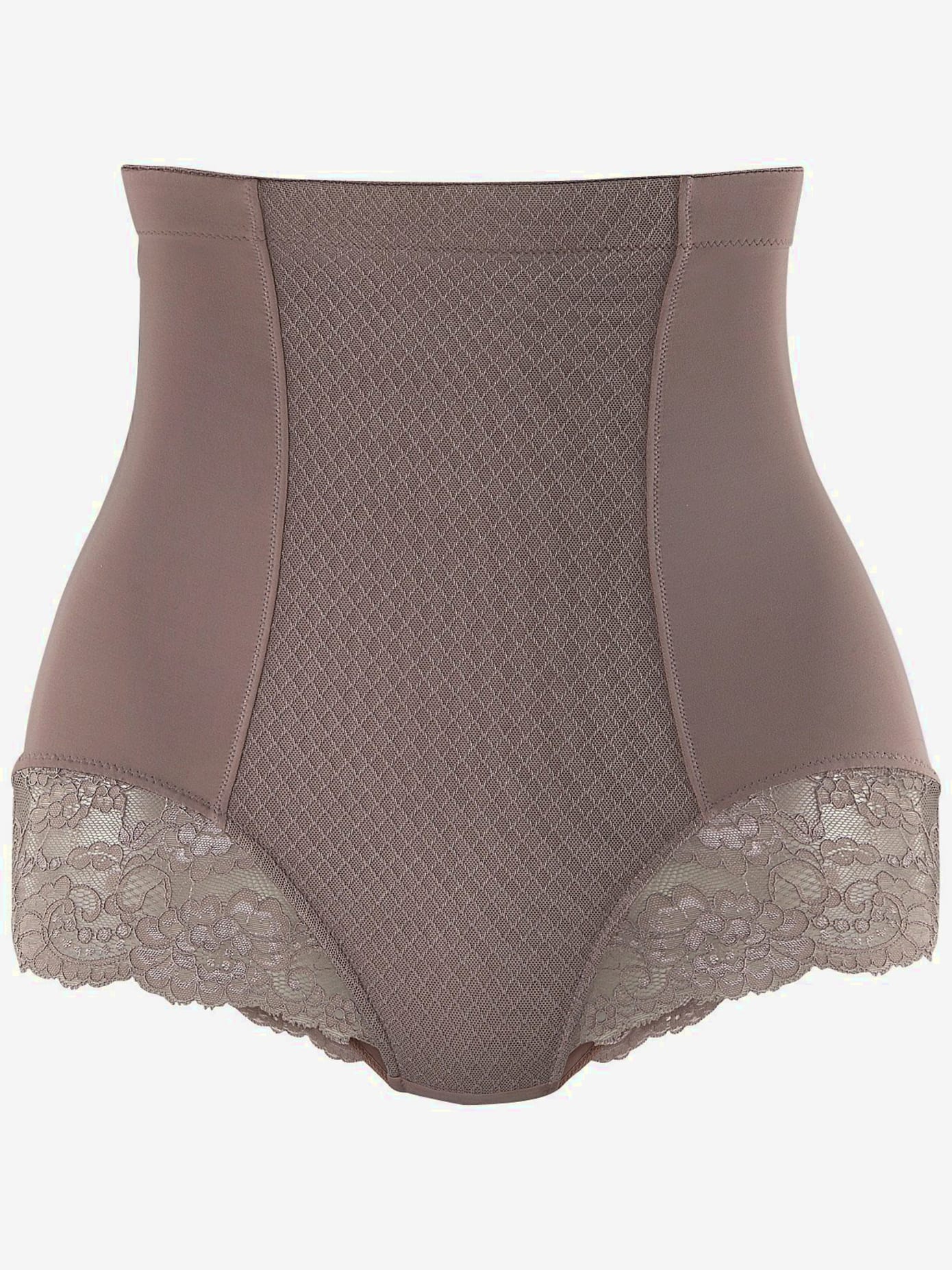 Serre-taille slip taille haute sculptant avec empiècement en dentelle