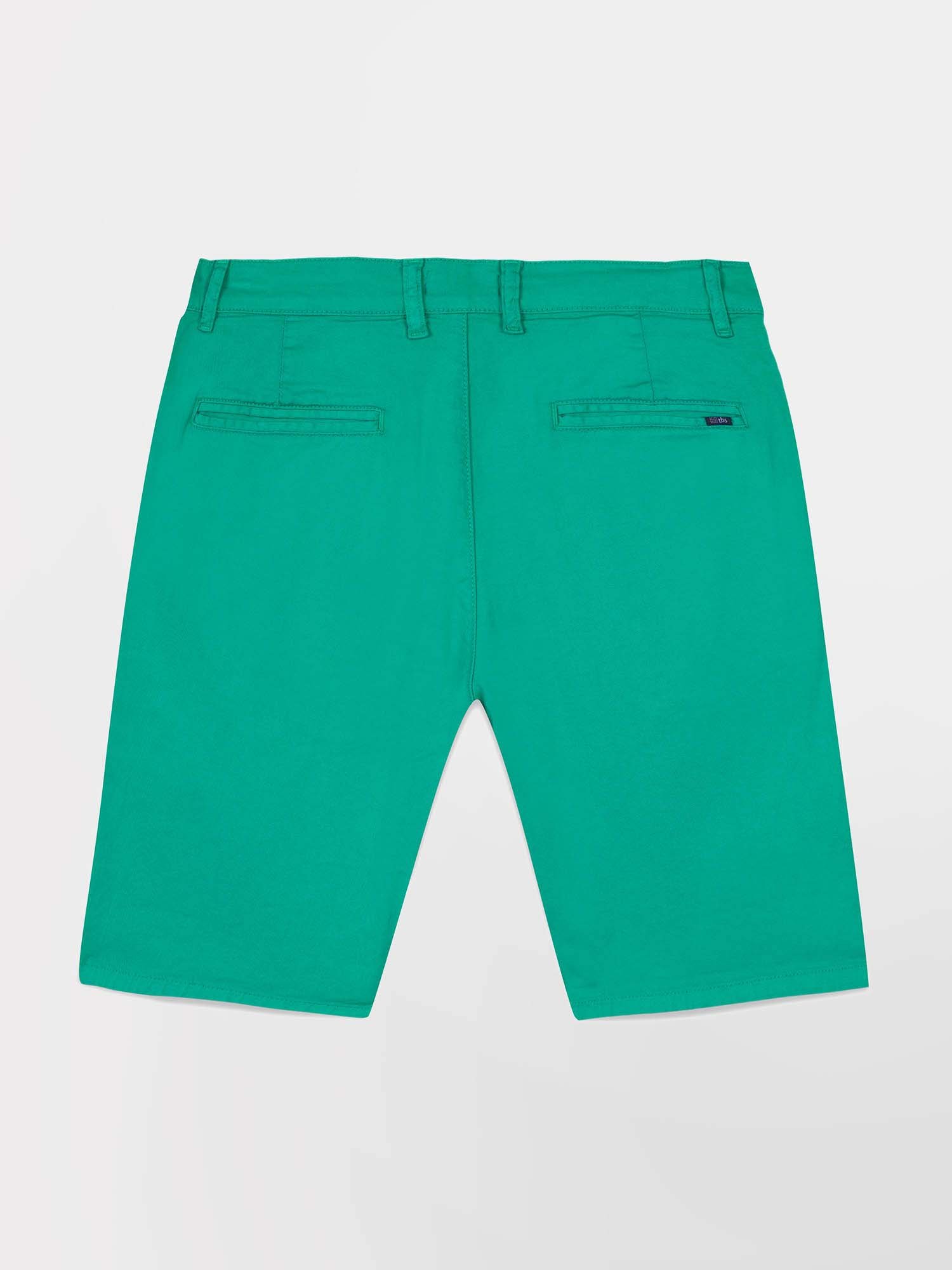 Bermuda Homme Coton Stretch Vert