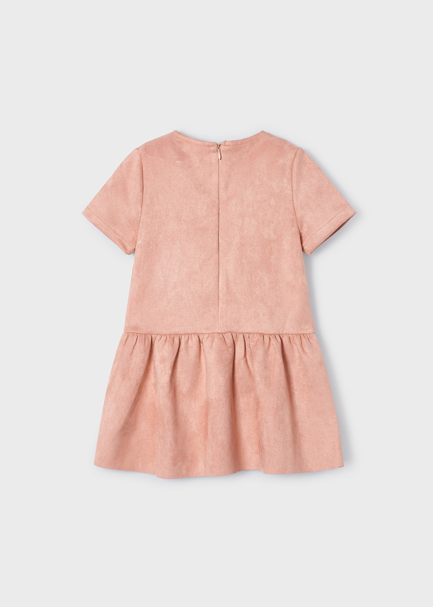 Vestido com bolsa de camurça para meninas
