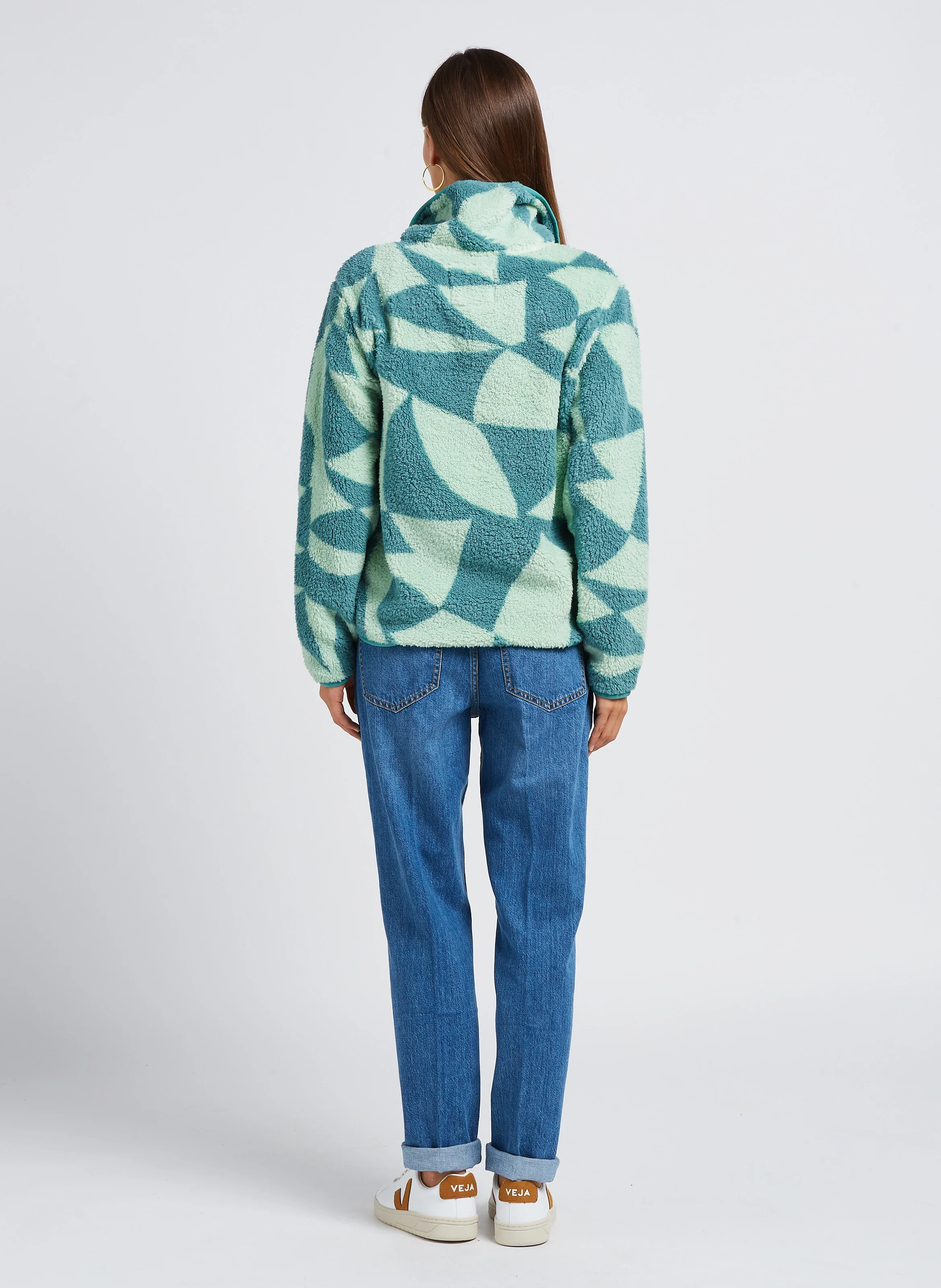 JANE - Jean droit taille haute en coton | Bleu