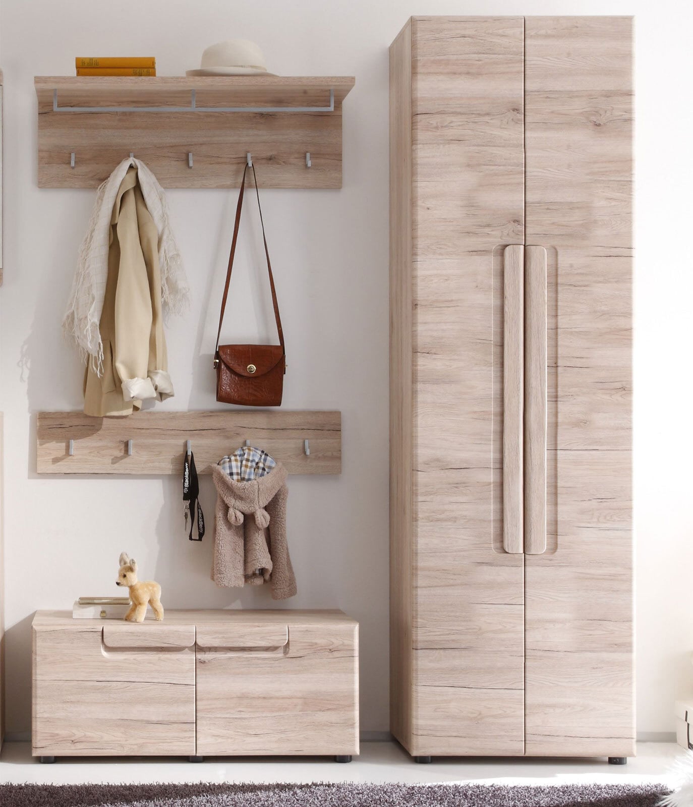 Garderobenboard Malea San Remo Eiche hell ca. 88 x 18 x 2 cm
