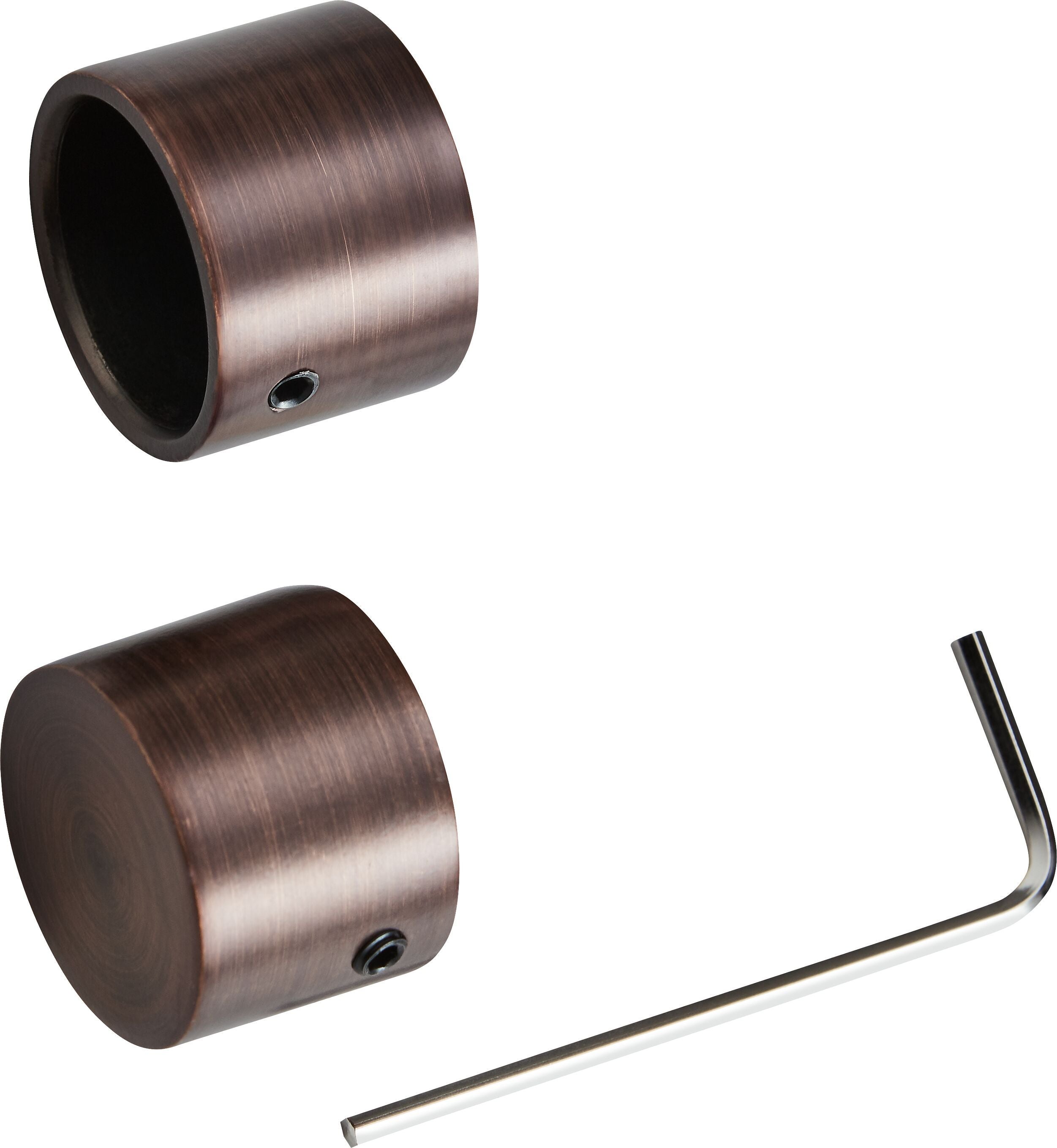 BRONZE ANDRAX Endstück Vorhangstange - Braun / B: 19.0 mm x T: 24.0 mm