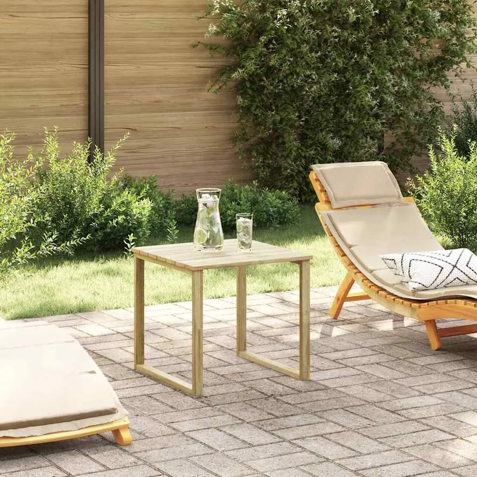 vidaXL - Buiten Tafel - Bruin - Geïmpregneerd grenenhout - 50,5 x 50,5 x 46 cm