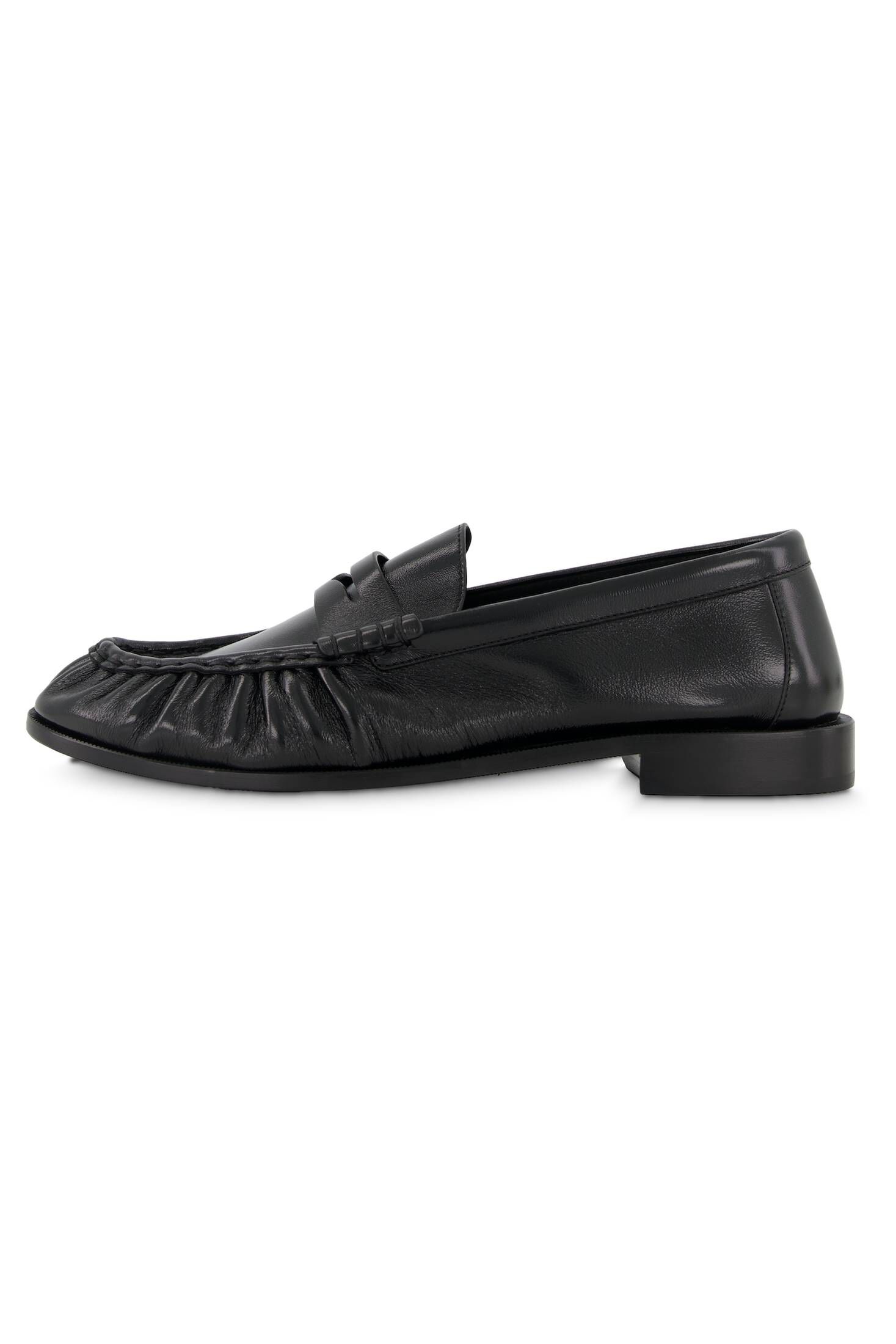 Saint Laurent| Herren Schuhe LE LOAFER aus glänzendem Leder in Knitteroptik