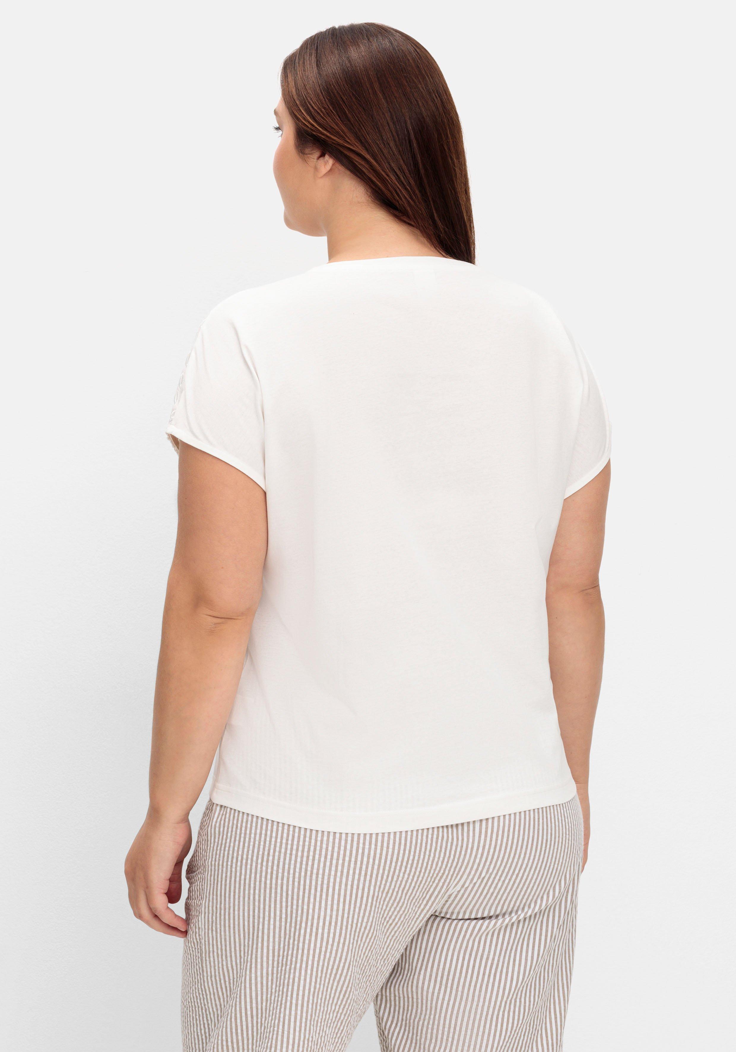 Shirt mit Lochstickerei
