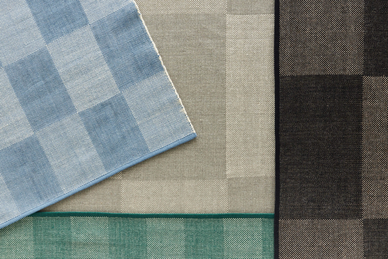 Hay Check vloerkleed 140x200 S groen