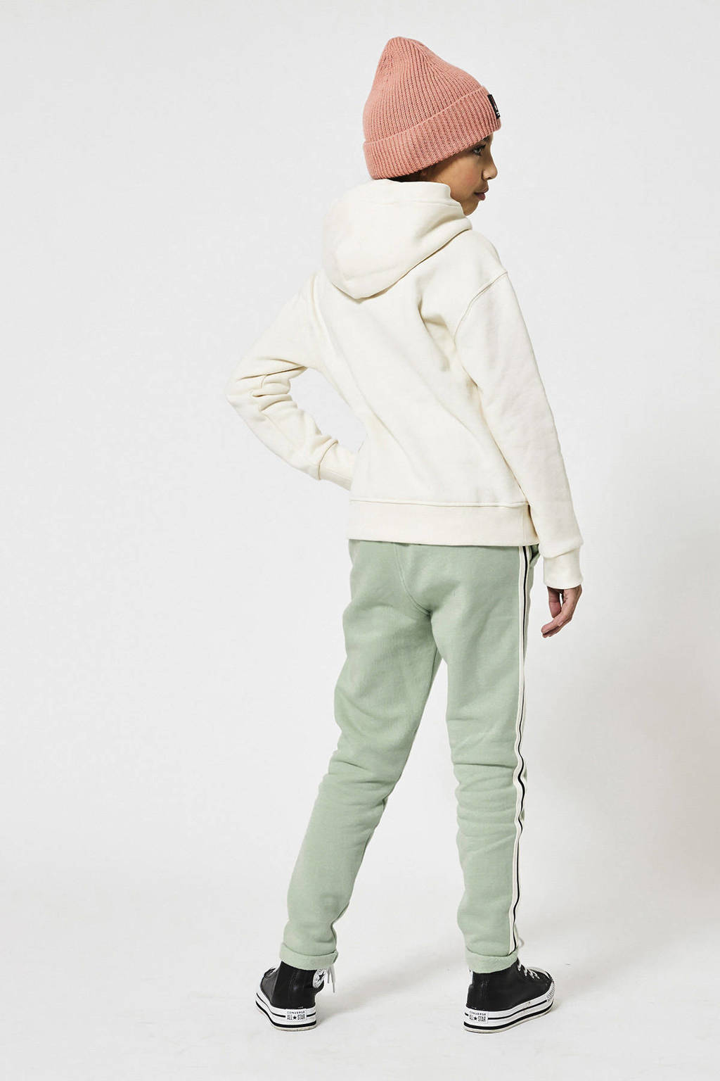 America Today regular fit joggingbroek Celina JR met zijstreep mintgroen
