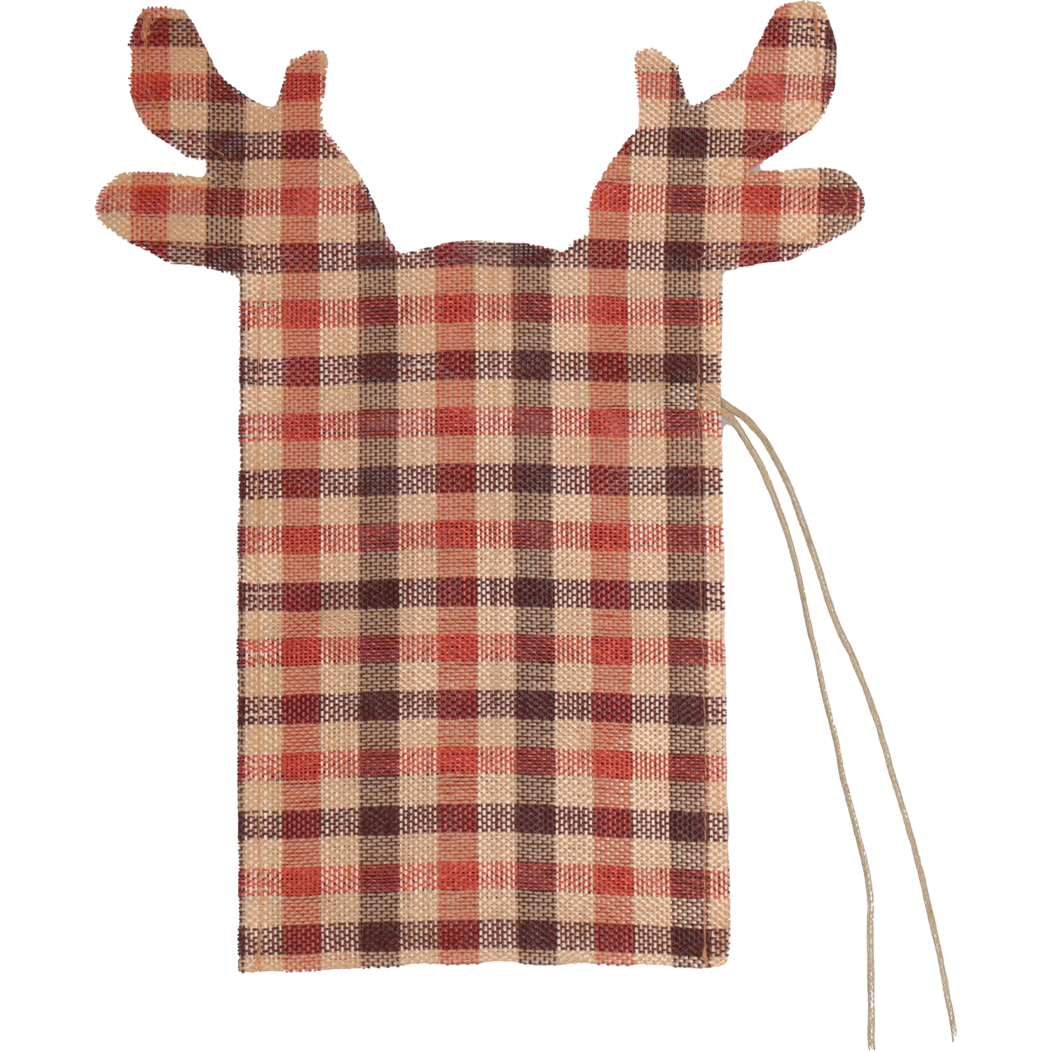 Zak, Cadeauzak, PET, 21.5x28cm, Rendier tartan,