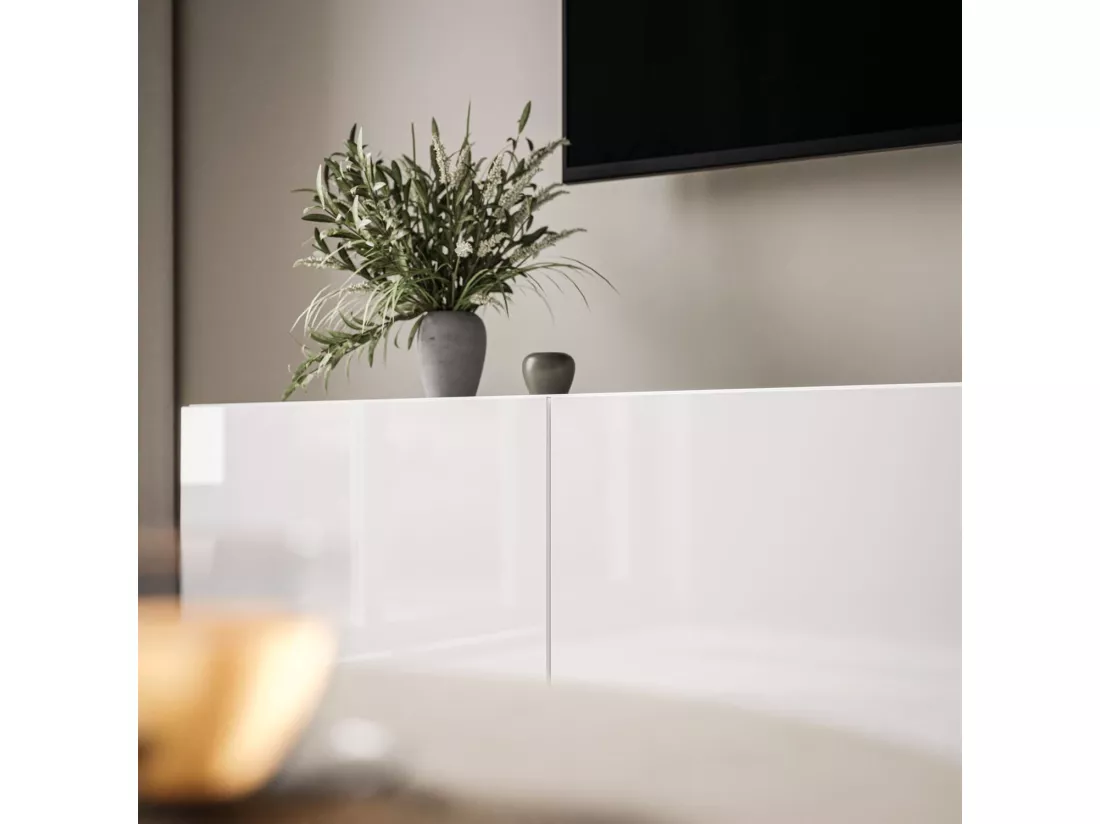 Meuble TV COLGANTE 200, Pieds en plastique noir