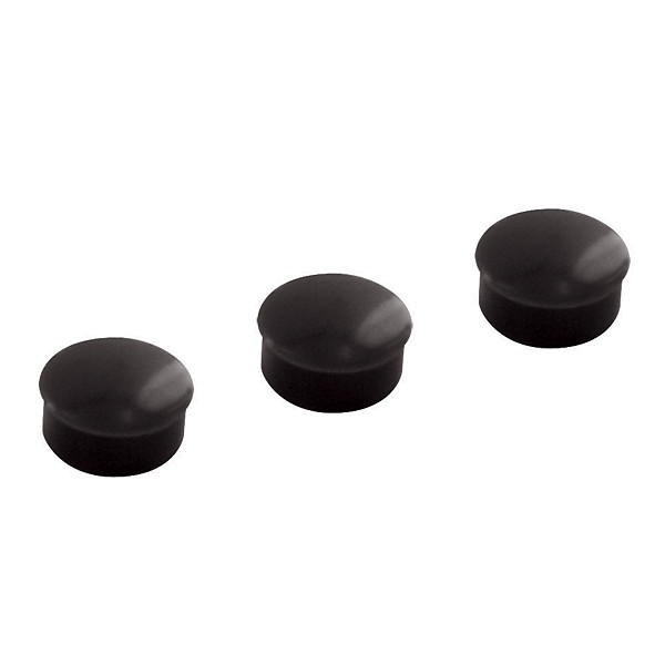 Aimants ronds Ø 15 mm noir, lot de 20