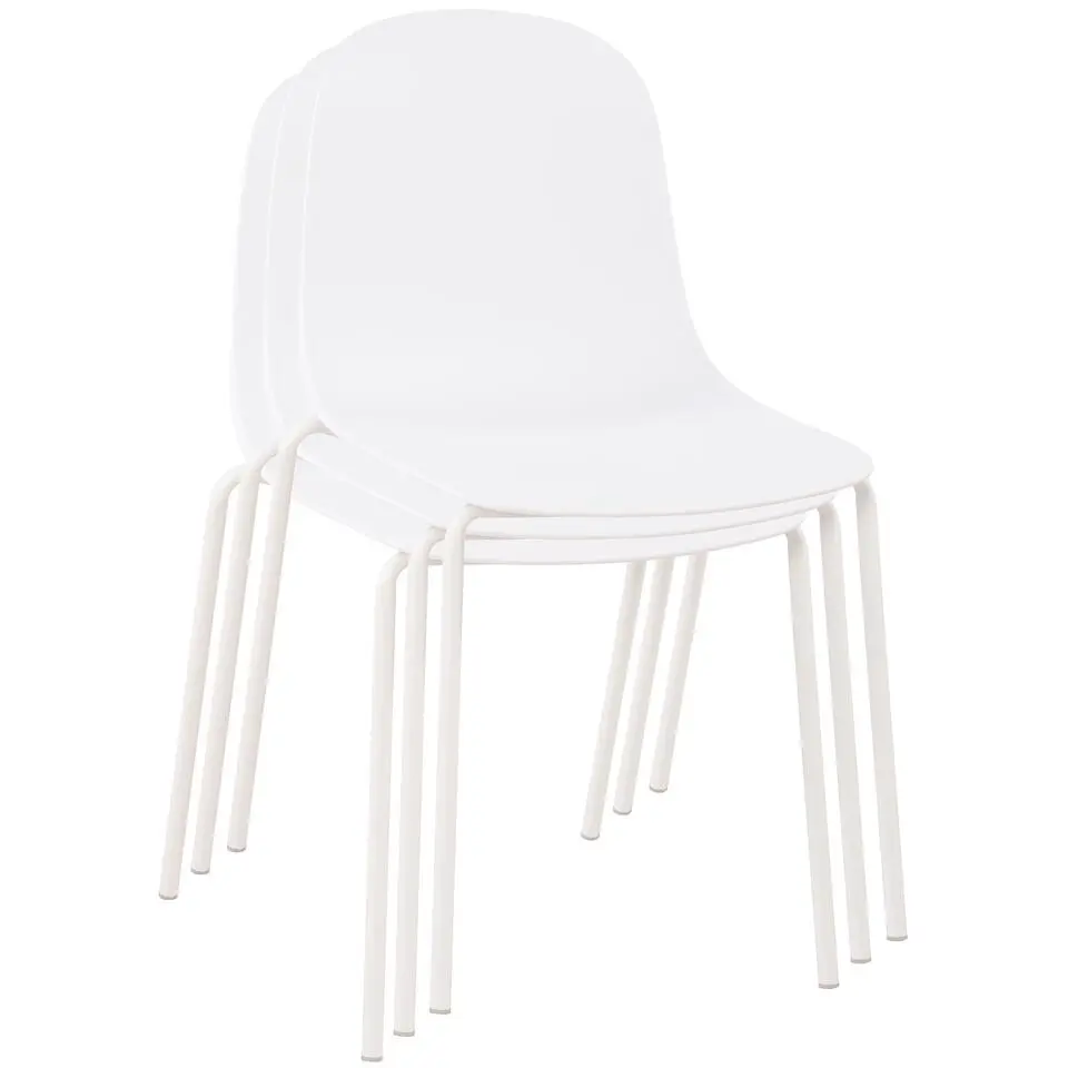 CLP Set van 2 Tuinstoel Hardin Kunststof - wit