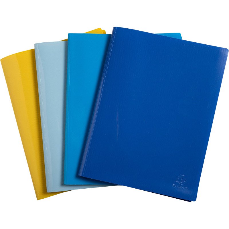 Protège-documents Bee Blue Exacompta polypropylène A4 30 pochettes - 60 vues couleurs assorties