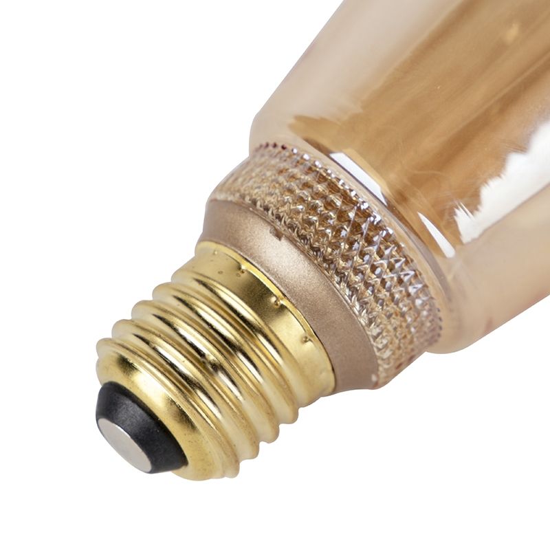 E27 LED filamentlamp amberkleurig glas 2.5W 120lm 1800K