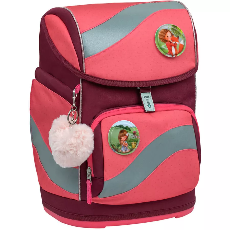 Belmil Schulranzen Smarty Schulranzen Set 6-teilig mit Brustgurt, Hüftgurt Sweet Candy