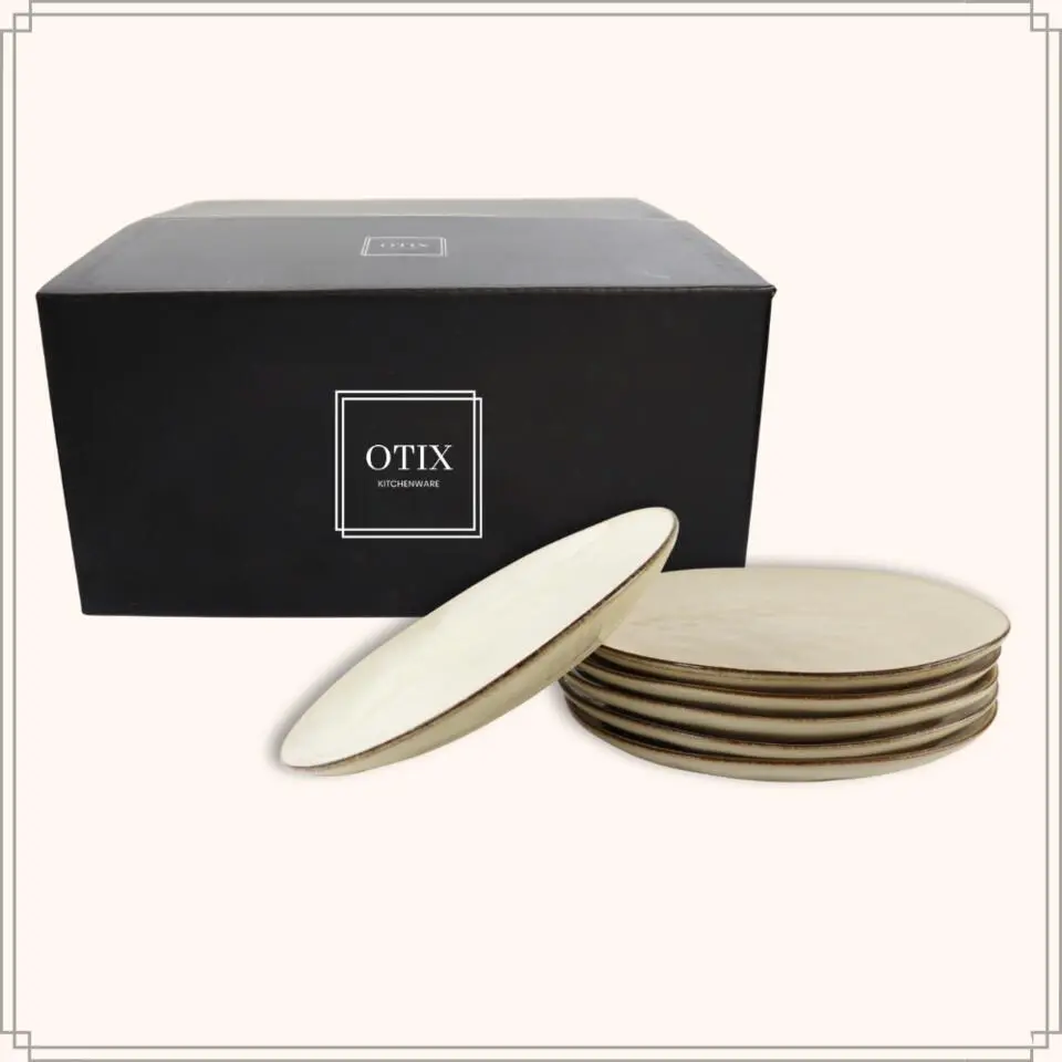 OTIX Dinerborden Bordenset 6 Persoons Beige 27cm Keramiek
