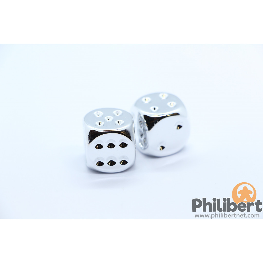 Set de 2 Dés 6 Faces Chessex : Métallisés