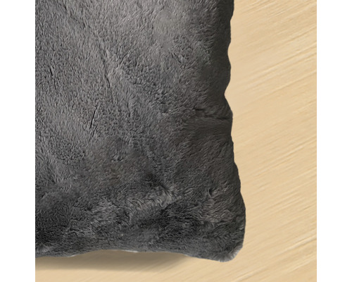 Decoratief kussen bont Romance antraciet 60x60 cm