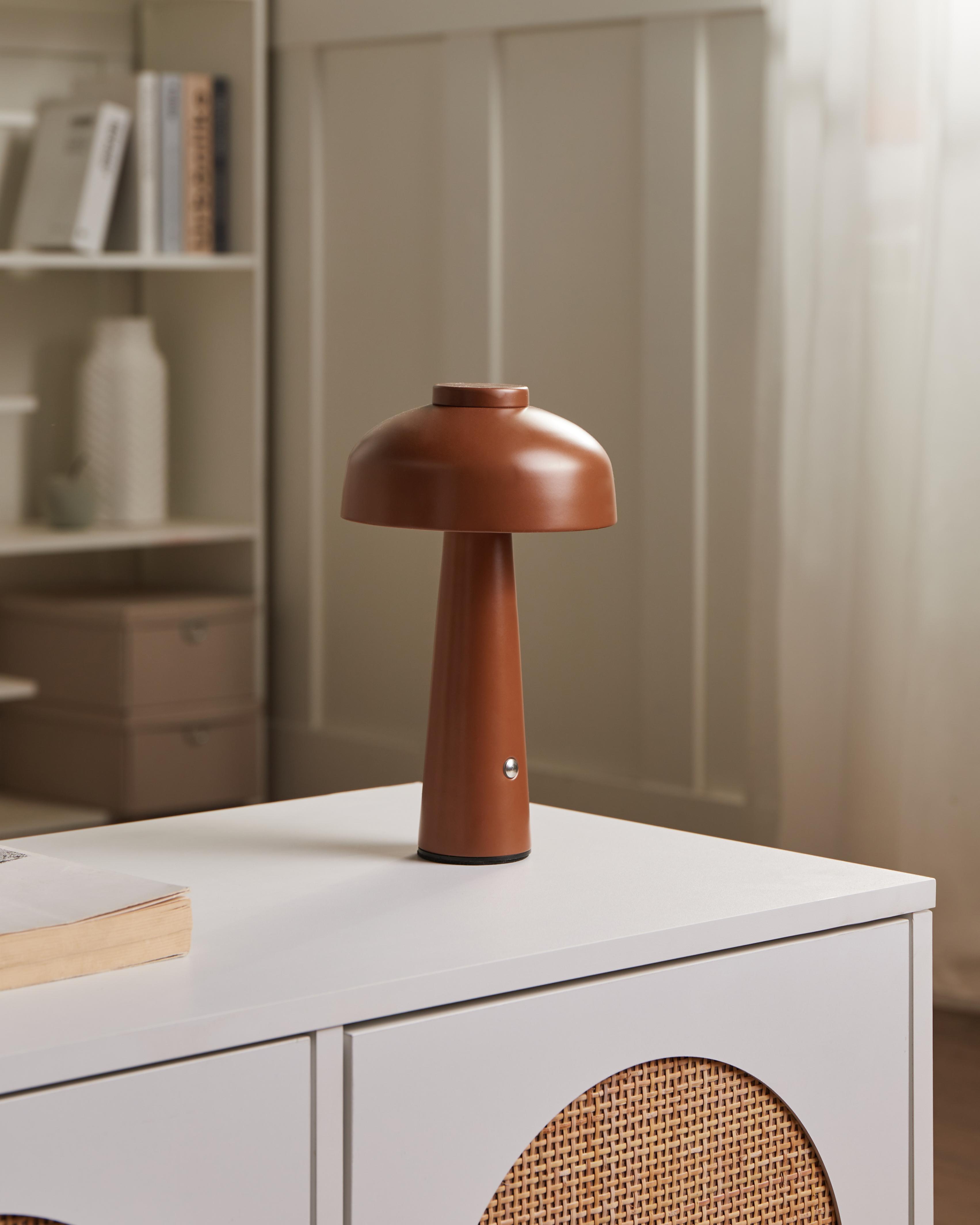 LED draadloze tafellamp AGUSAN met dimmer Metaal Bruin