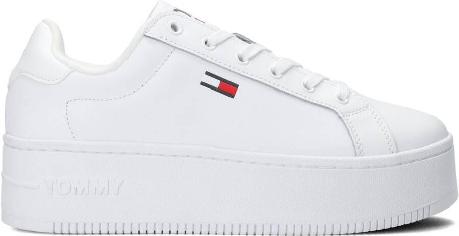 TOMMY JEANS Plateausneakers FLATFORM ESSENTIAL met geborduurd merklabel