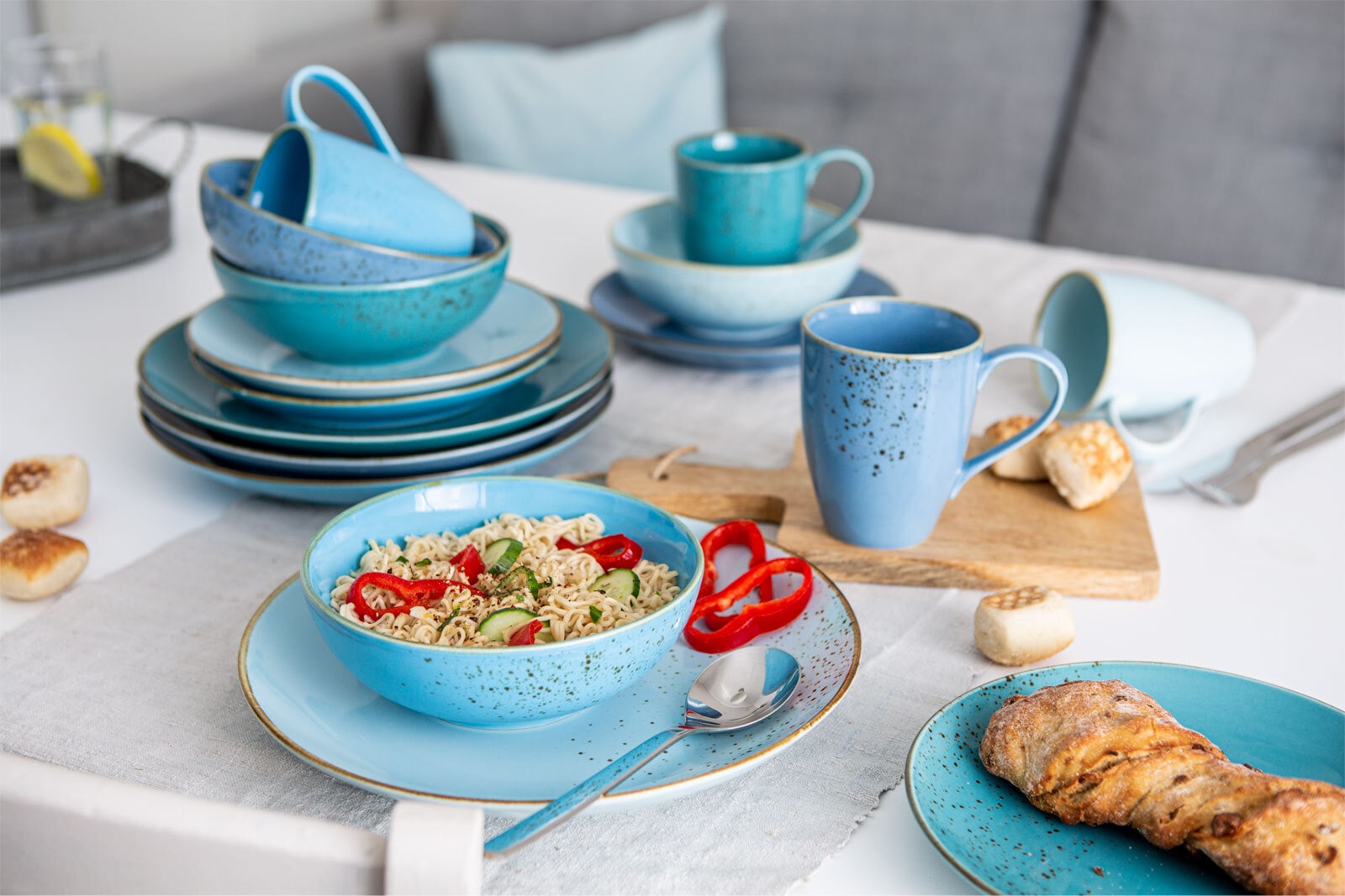 CreaTable Kombiservice NATURE COLLECTION AQUA 16-teilig blau