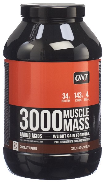 QNT Muscle Mass 3000<br>1.3 kg, Dose, Pulver, Chocolate