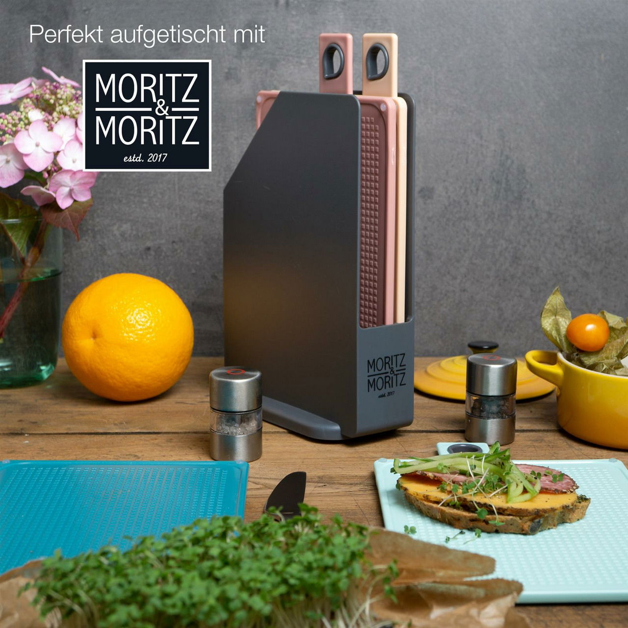 Moritz & Moritz Schneidebrett bunt 4-tlg.