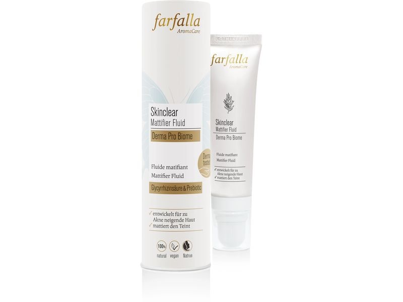 Farfalla Gesichts-Fluid Skinclear Derma Pro 30 ml Natürliche Gesichtspflege, Soforthilfe für das Wohlbefinden der Haut