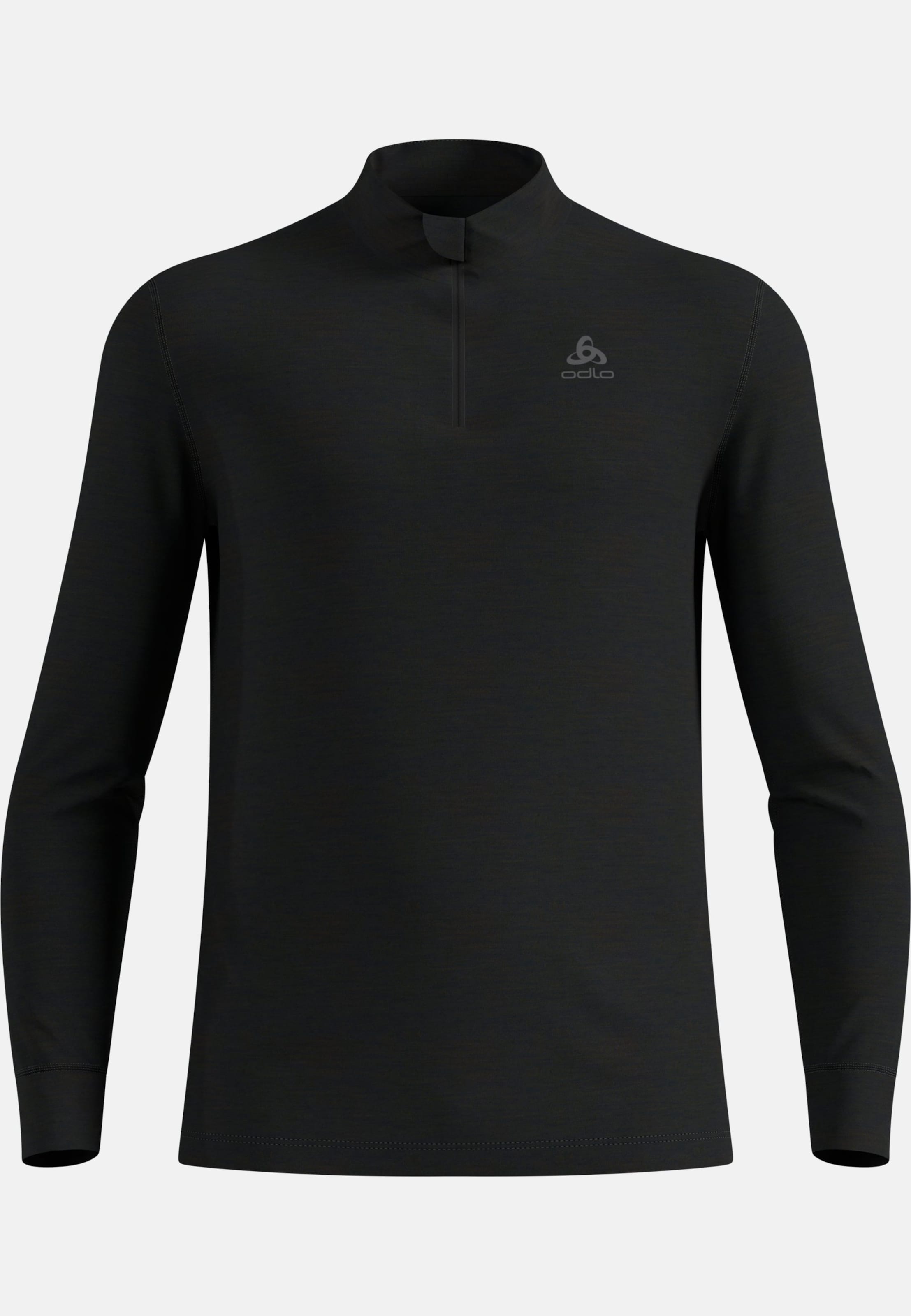 Natural Merino 200 Base Layer Half Zip in black